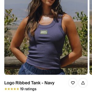 Daily Drills Navy Logo Tank Top M/L NWT